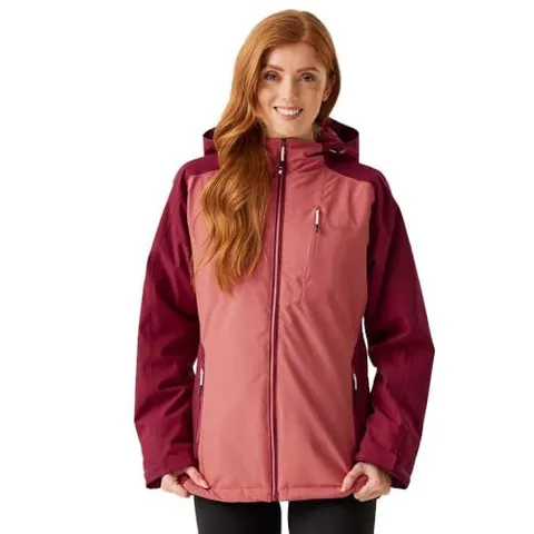 BRAND NEW REGATTA WOMENS HIGHTON STRETCH IV WATERPROOF PADDED COAT - RUMBA  / MINERAL RED  - UK SIZE 20