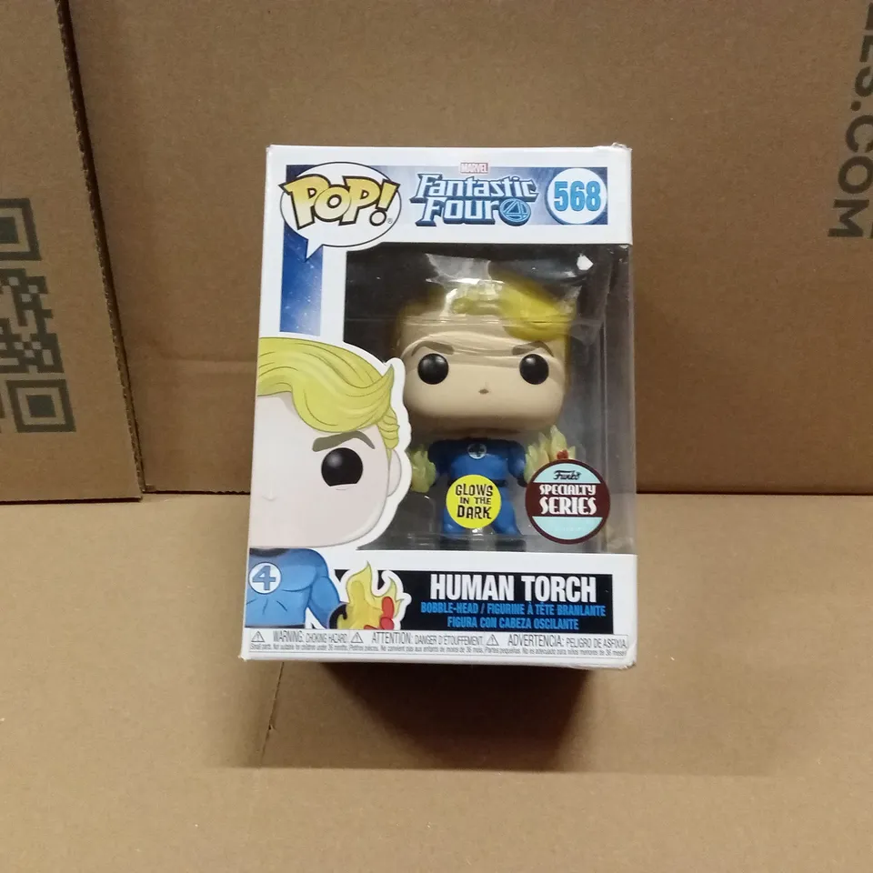 BOXED FUNKO POP FANTASTIC FOUR 568 HUMAN TORCH BOBBLE-HEAD