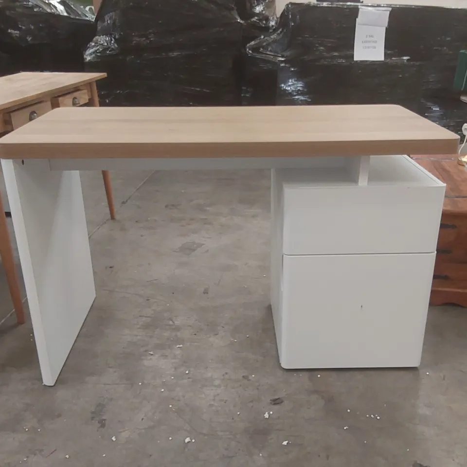 DESIGNER WOODEN DESK WITH STORAGE