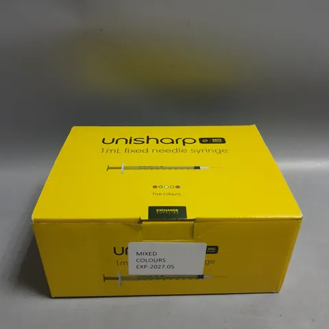 BOXED UNISHARP 1ML FIXED NEEDLE SYRINGES X100
