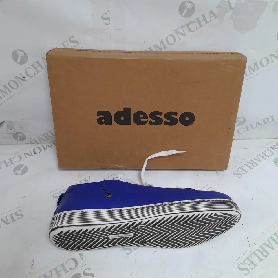 BOXED ADESSO ELECTRIC BLUE LACED TRAINER SIZE 7 
