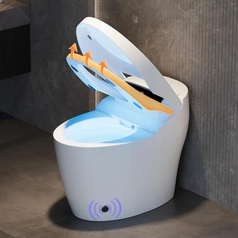 BOXED HOMARY SMART TOILET WITH BUILT-IN BIDET, SEMI-AUTOMATIC, HEATED SEAT ELONGATED JAPANESE TOILET (1 BOX)