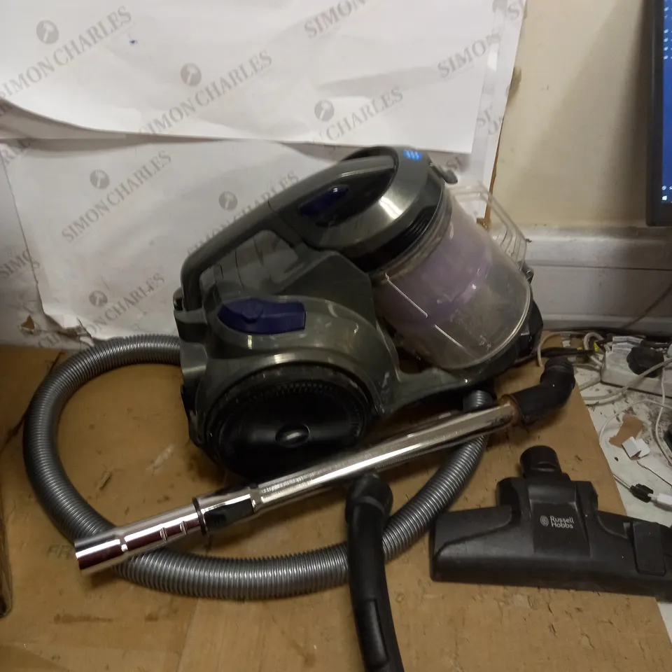 RUSSELL HOBBS TITAN 2 PET CYLINDER VACUUM IN GREY AND PURPLE