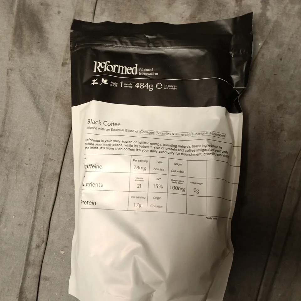 REFORMED NATURAL INNOVATION BLACK COFFEE WITH COLLAGEN & FUNCTIONAL MUSHROOMS – 484G 