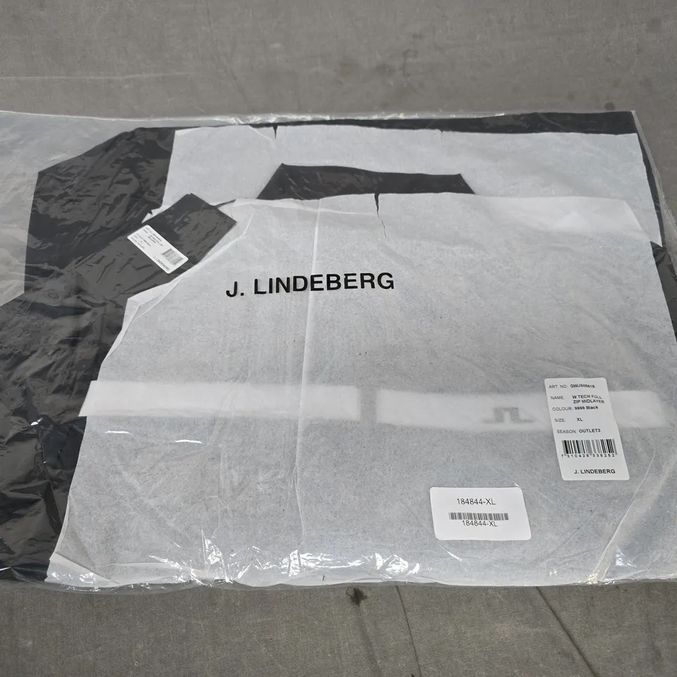 J. LINDEBERG WOMEN'S W TECH FULL ZIP MIDLAYER XL – BLACK