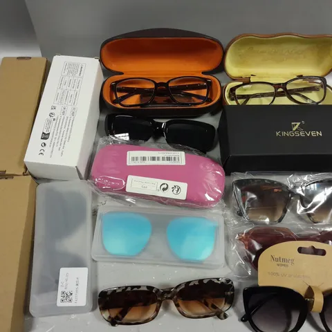 LOT OF ASSORTED GLASSES TO INCLUDE LONDON RETRO, KINGSEVEN AND NUTMEG