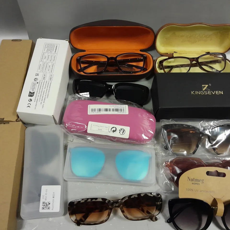 LOT OF ASSORTED GLASSES TO INCLUDE LONDON RETRO, KINGSEVEN AND NUTMEG
