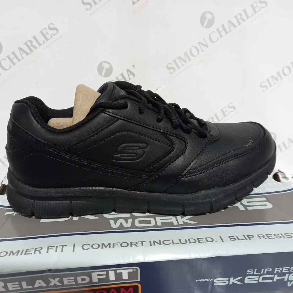 SKECHERS WORK SLIP RESISTANT BLACK SIZE 8