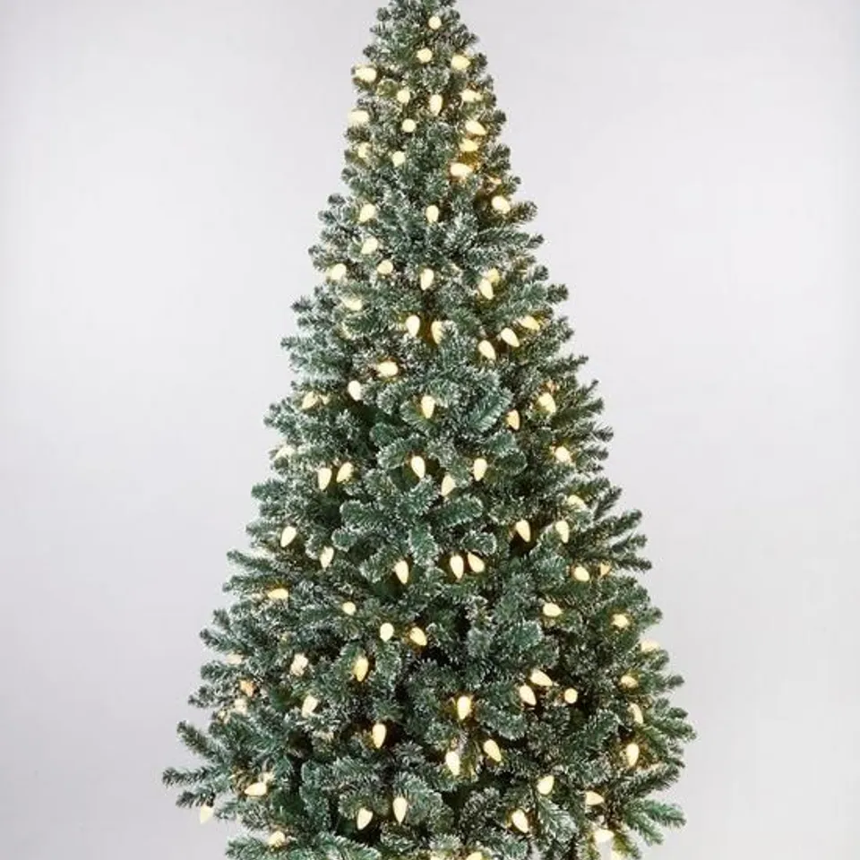 SNOW-TIPPED CHRISTMAS TREE WITH PINECONE LIGHTS - 7 FT [COLLECTION ONLY] RRP £150