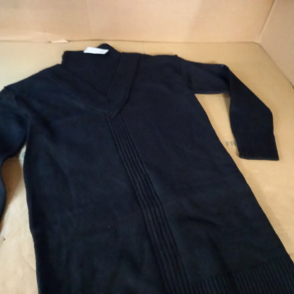 RIVER ISLAND 80'S UTILITARIAN JUMPER IN BLACK - UK S