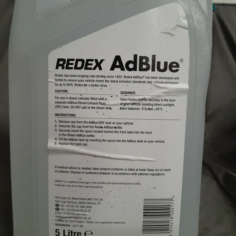 REDEX AD BLUE 5L / COLLECTION ONLY 