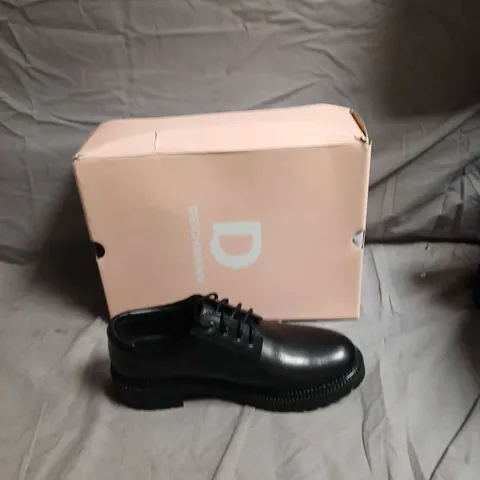 DEICHMANN BLACK LEATHER OXFORD SHOES – SIZE EUR 38