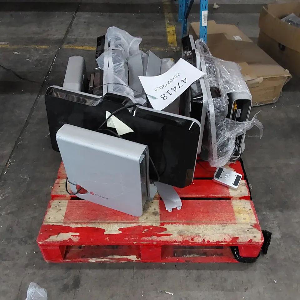 PALLET OF APPROX 5 X POLYCOM VIDEO CONFERENCING SYSTEMS 