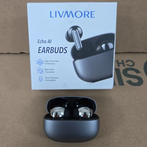 LIVMORE ECHO AI WIRELESS EARPHONES WITH CHARGING CASE