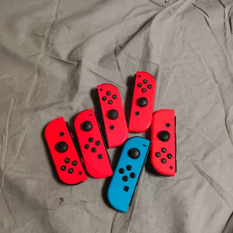 LOT OF 6 NINTENDO SWITCH JOY-CONS - RED AND BLUE