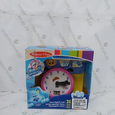 MELISSA & DOUG BLUES CLUES & YOU! TICKETY TOCK MAGNETIC CLOCK