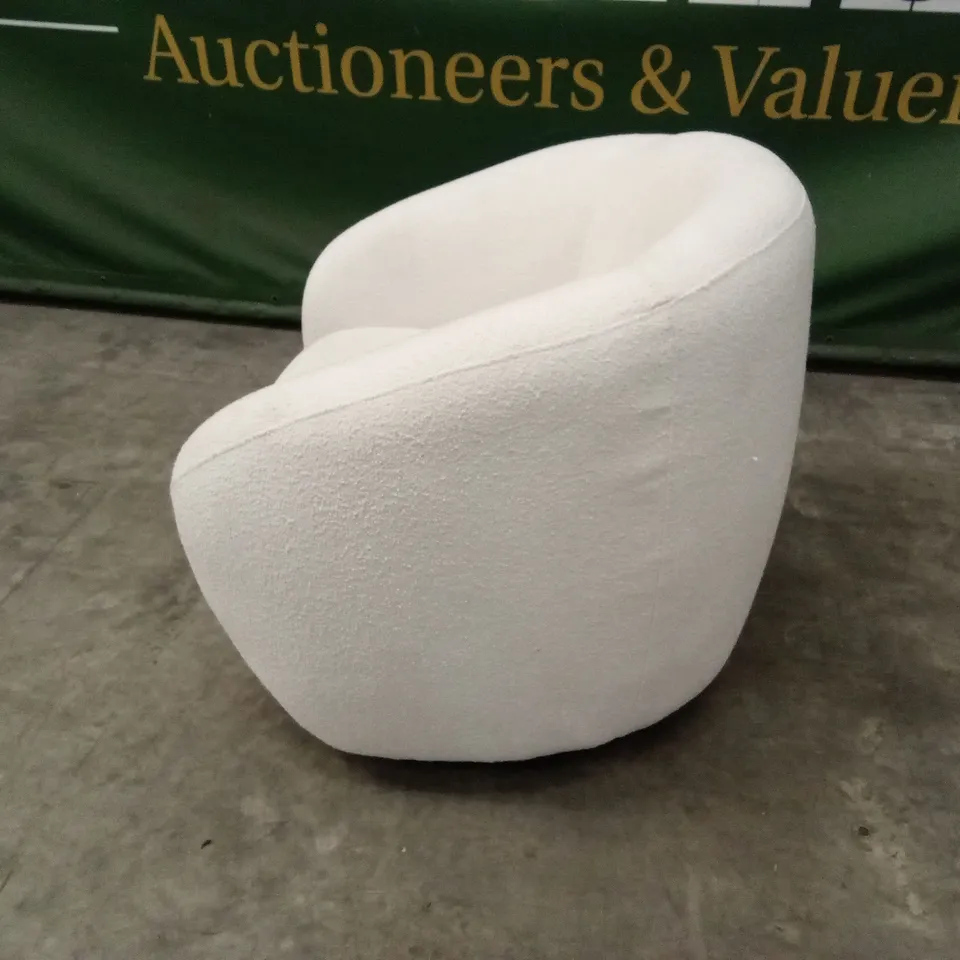 ROUNDI BOUCLE ARMCHAIR - CREAM WHITE