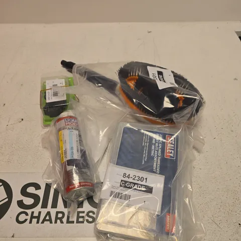 APPROXIMATELY 10 ASSORTED WORK-WEAR PRODUCTS TO INCLUDE RIVET NUTS, BATTERIES, DUST REMOVER ETC 