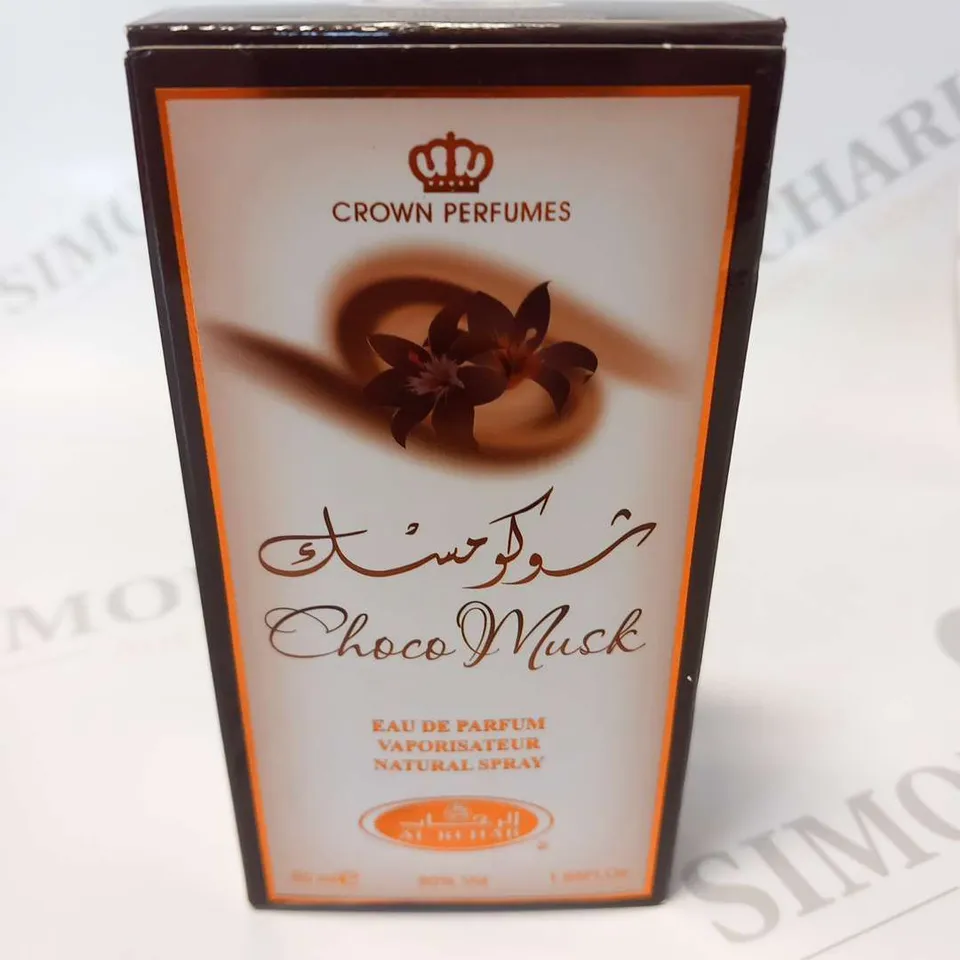 BOXED CROWN PERFUMES CHOCO MUSK EAU DE PARFUM 50ML