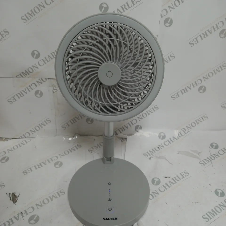 BOXED SALTER PROFESSIONAL CORDLESS LED FOLDABLE FAN, BLUE