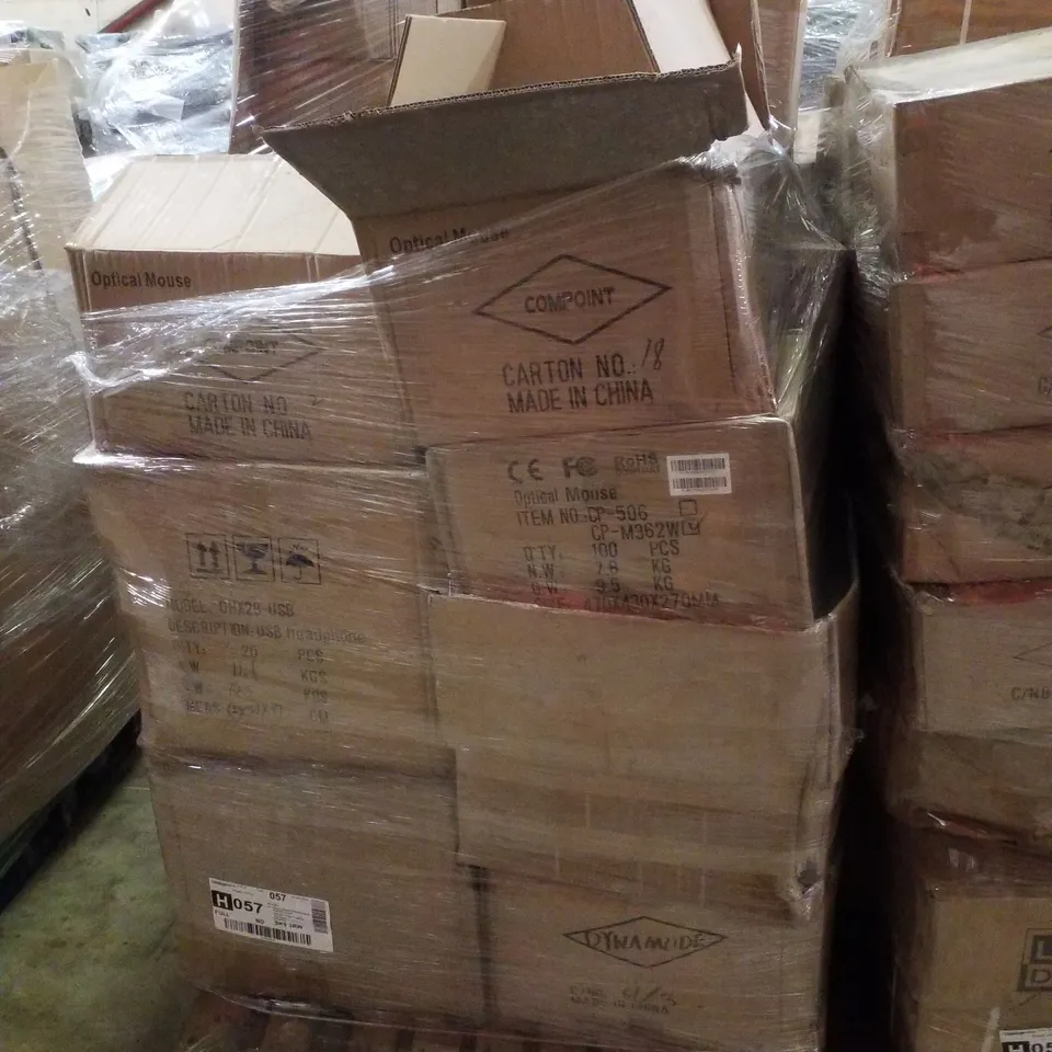 PALLET CONTAINING LARGE QUANTITY OF ASSORTED OPTICAL WIRELESS MICE