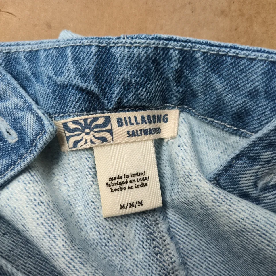 BILLABONG SALTWIND BEACH CRUSH DENIM OVERALL – LIGHT WASH, UK 10 (M/10)