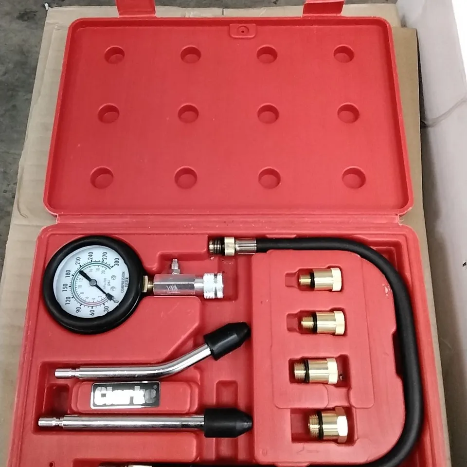 CLARKE 8 PIECE COMPRESSION TESTER KIT