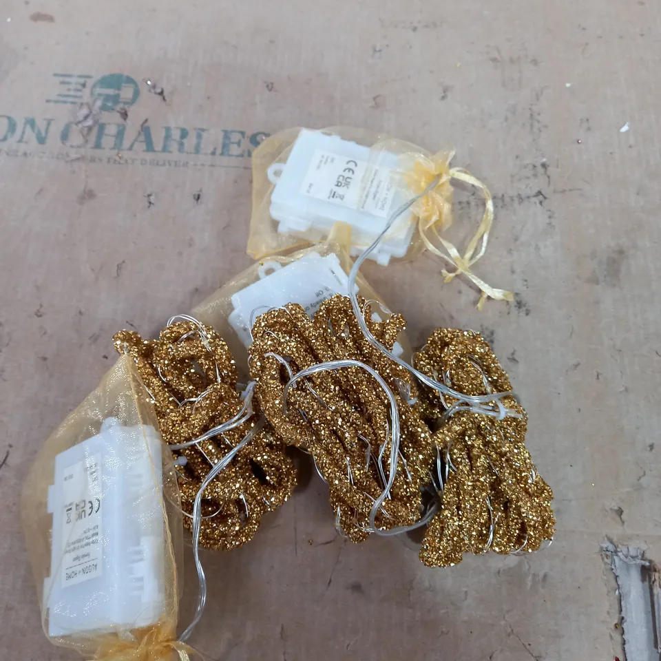 ALISON CORK SET OF 2M PRE-LIT GLITTER ROPE STRANDS 