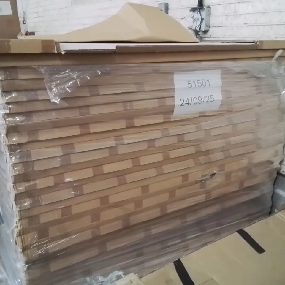 PALLET CONTAINING A VERY LARGE QUANTITY OF WOODEN FURNITURE PANELS ETC