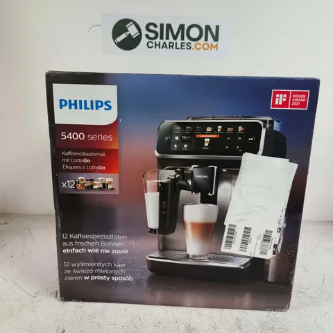 BOXED PHILIPS 5400 SERIES COFFEE MACHINE