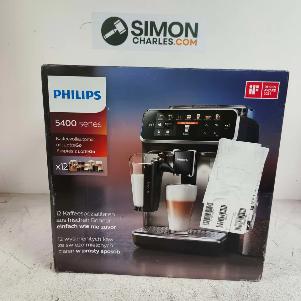 BOXED PHILIPS 5400 SERIES COFFEE MACHINE