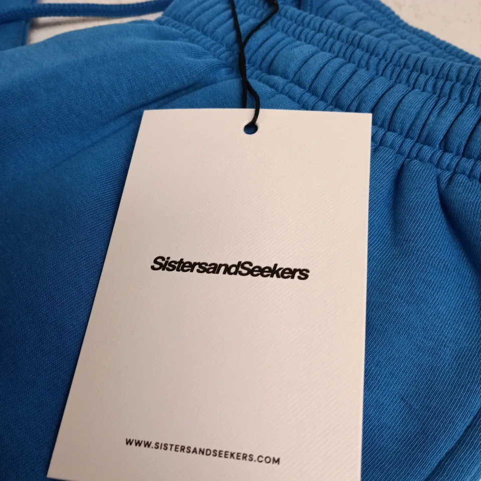 SISTERS AND SEEKERS BLUE JOGGERS – SIZE S