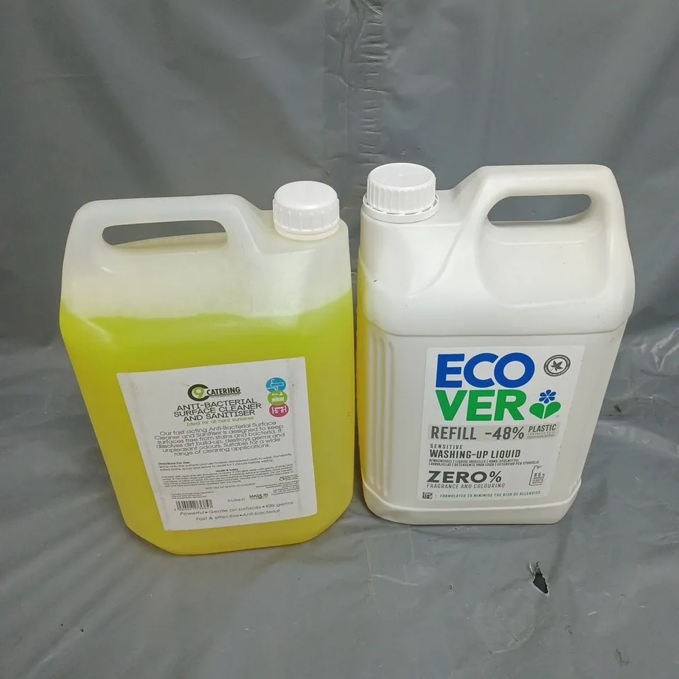 2 ASSORTED LIQUIDS TO INCLUDE WASHING UP LIQUID, ANTI-BACTERIAL SURFACE CLEANER - COLLECTION ONLY