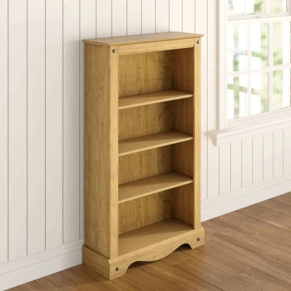LOURDES BOOKCASE - SOLID PINE WOOD