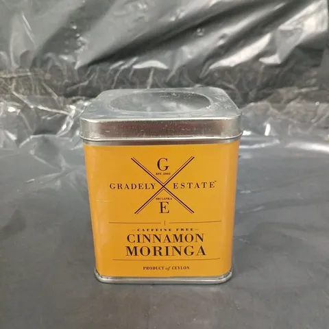 12 BOXED GRADELY ESTATE CINNAMON MORINGA 100G - CAFFIENE FREE 