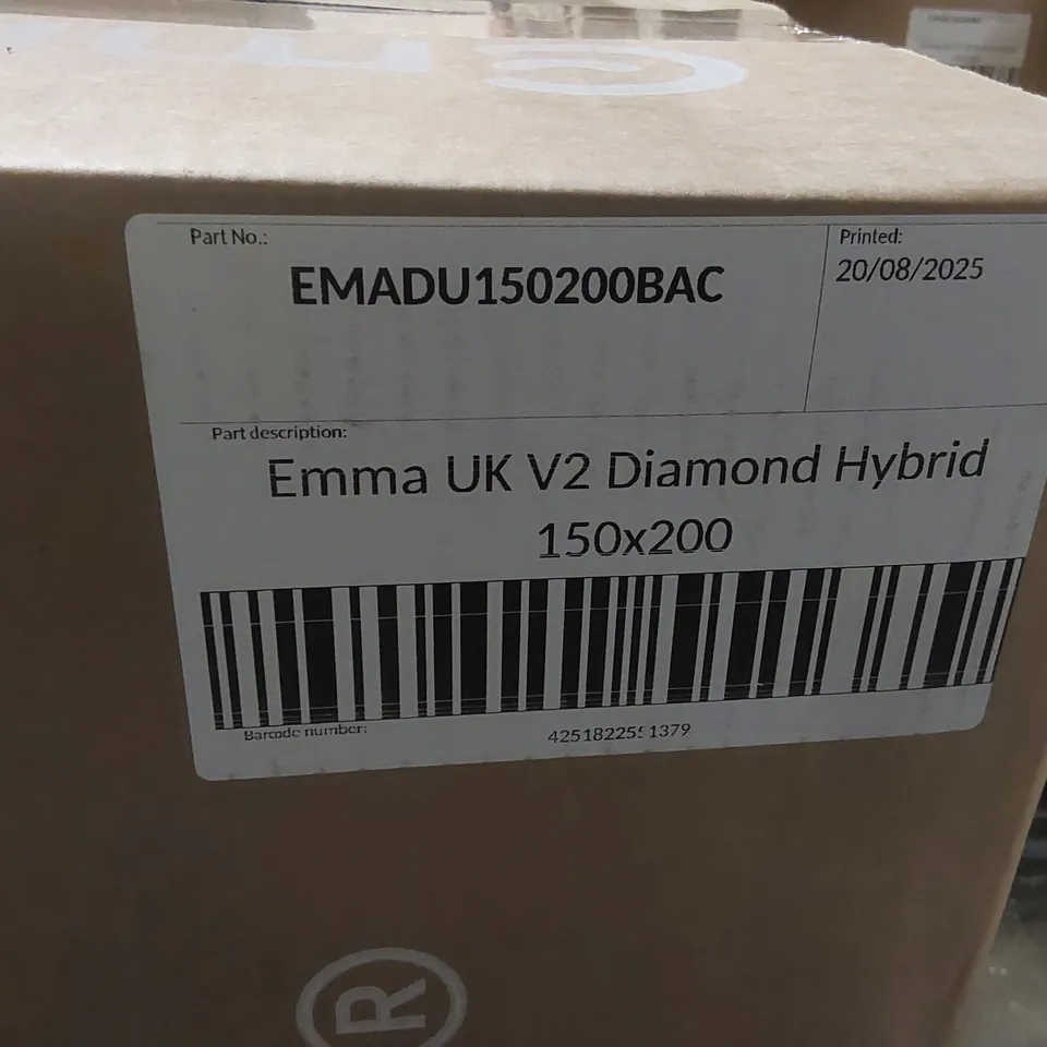 BRAND NEW BOXED EMMA UK V2 DIAMOND HYBRID 150 x 200CM KING SIZE MATTRESS 