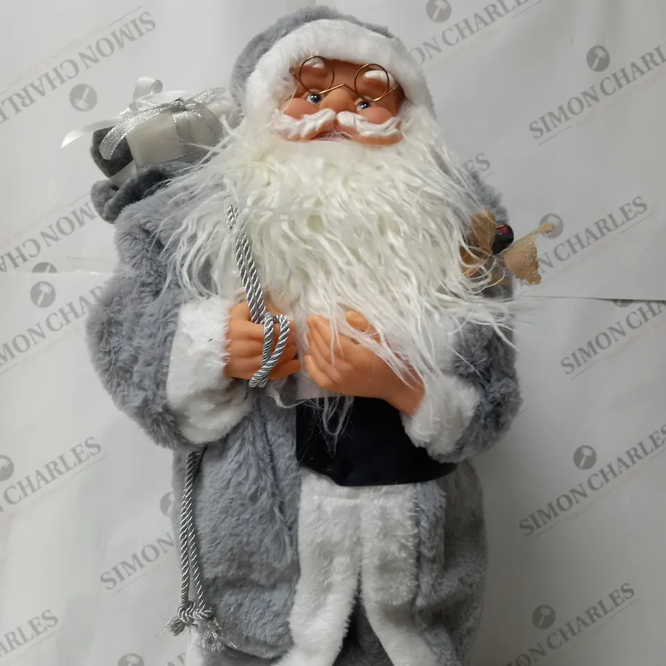 BOXED FESTIVE PRE LIT SANTA TRADITIONAL 63CM 