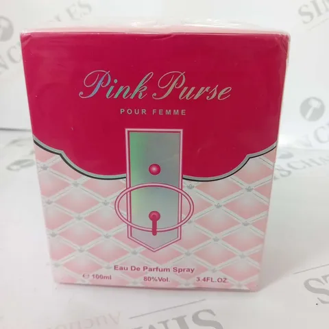 BOXED AND SEALED PINK PURSE POUR FEMME EAU DE PARFUM 100ML