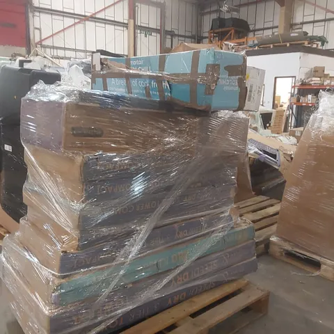 PALLET CONTAINING A VERY LARGE QUANTITY OF ASSORTED ITEMS INCLUDING: SPRING & SPRUCE SPEEDI DRY CLOTHES AIRERS, SMART AIR TOWER FAN & PURIFIERS, DRYING WARDROBE ECT