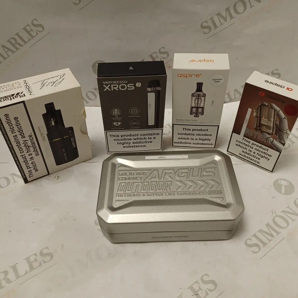 BOXED VAPE KITS TO INCLUDE VOOPOO ARGUS, ASPIRE AND VAPORESSO PRODUCTS