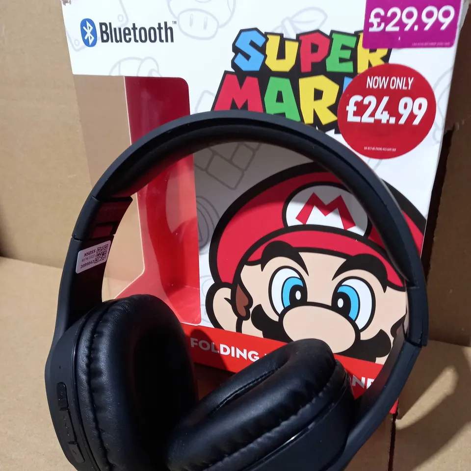 SUPER MARIO BLUETOOTH WIRELESS FOLDING HEADPHONES