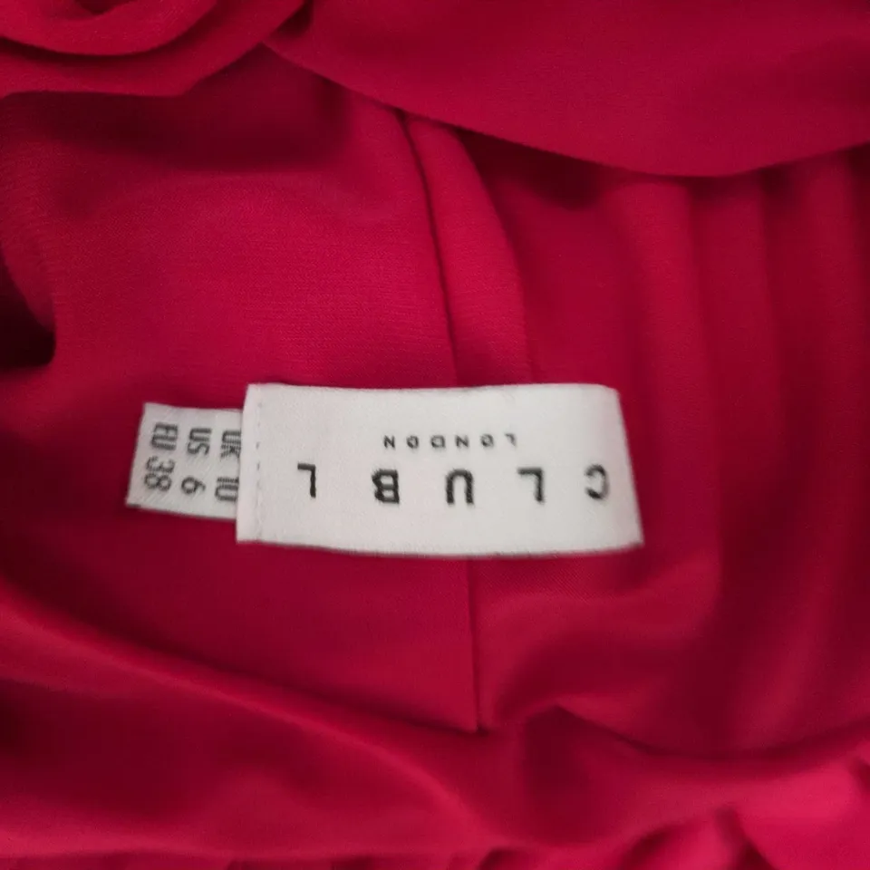 CLUB LONDON PINK DRAPED MAXI DRESS – UK 8 (EU 38, US 6)