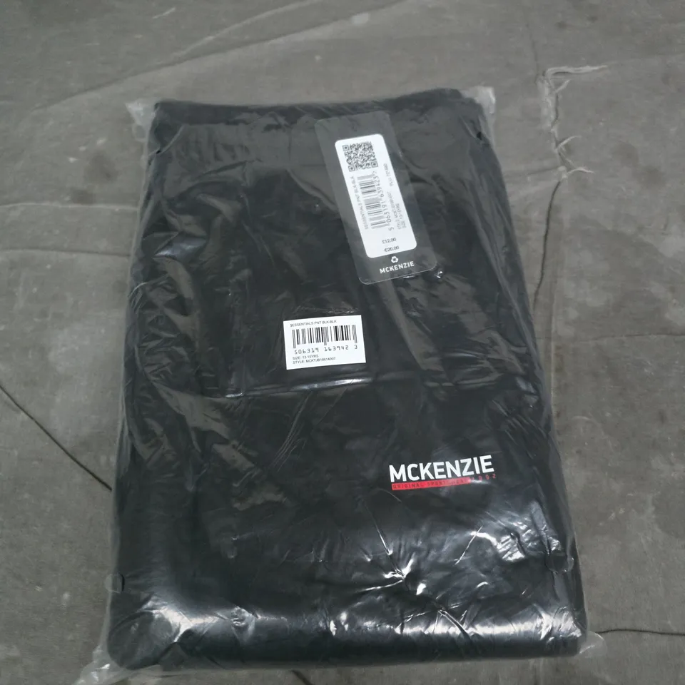 MCKENZIE BLACK JOGGERS - SIZE 13/15 YRS