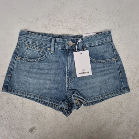 PULL & BEAR DENIM SKORT IN BLUE SIZE UK 8