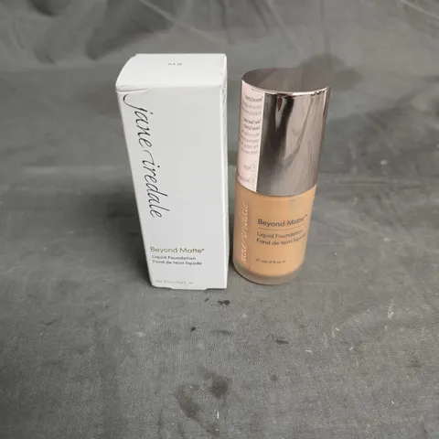 BOXED JANE IREDALE BEYOND MATTE LIQUID FOUNDATION IN M8 27ML