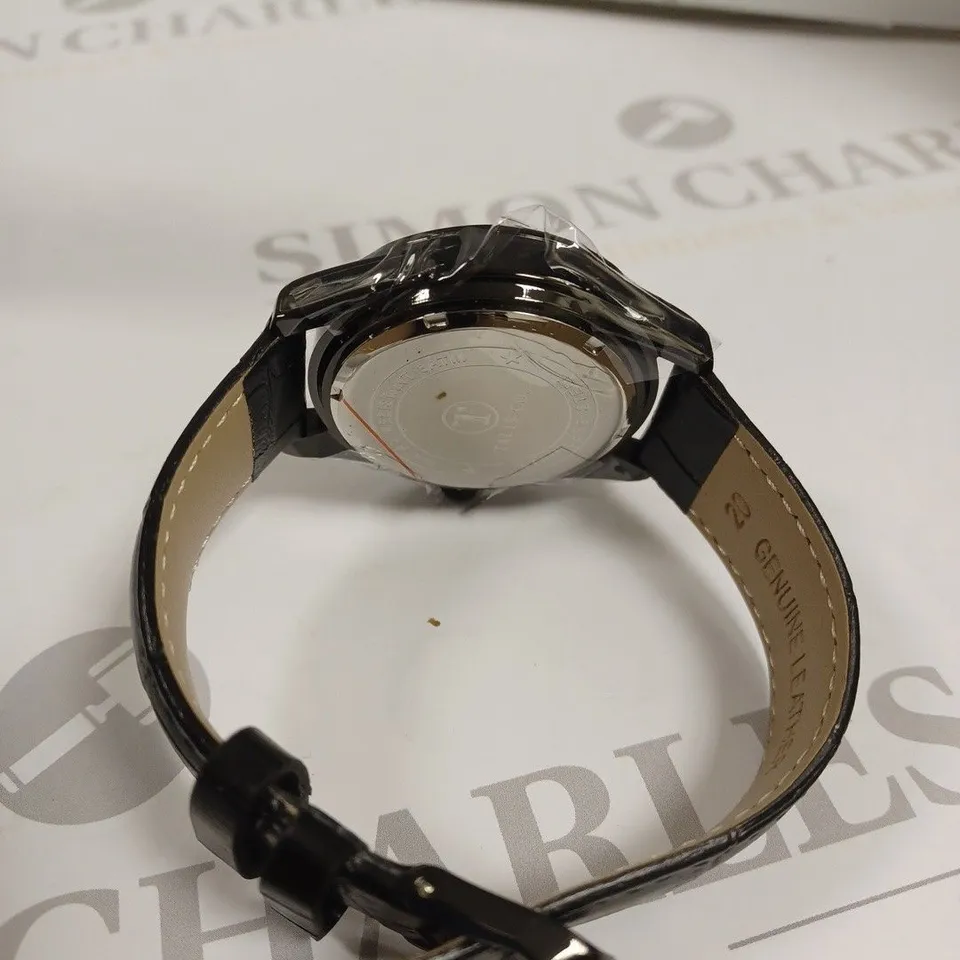 MENS TALIS CO 7120 CHRONOGRAPH WATCH – MOON PHASE MOVEMENT – GENUINE LEATHER STRAP
