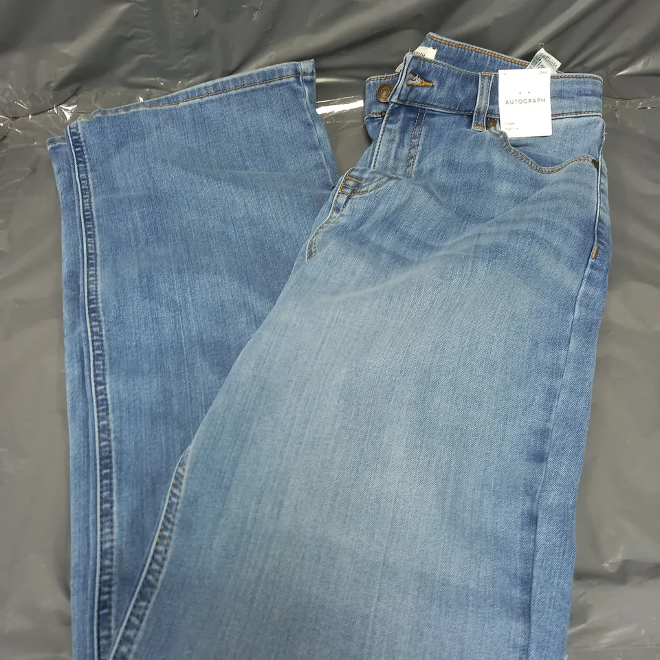 AUTOGRAPH LONG FLARE HIGH RISE JEANS IN NAVY - 14 LONG