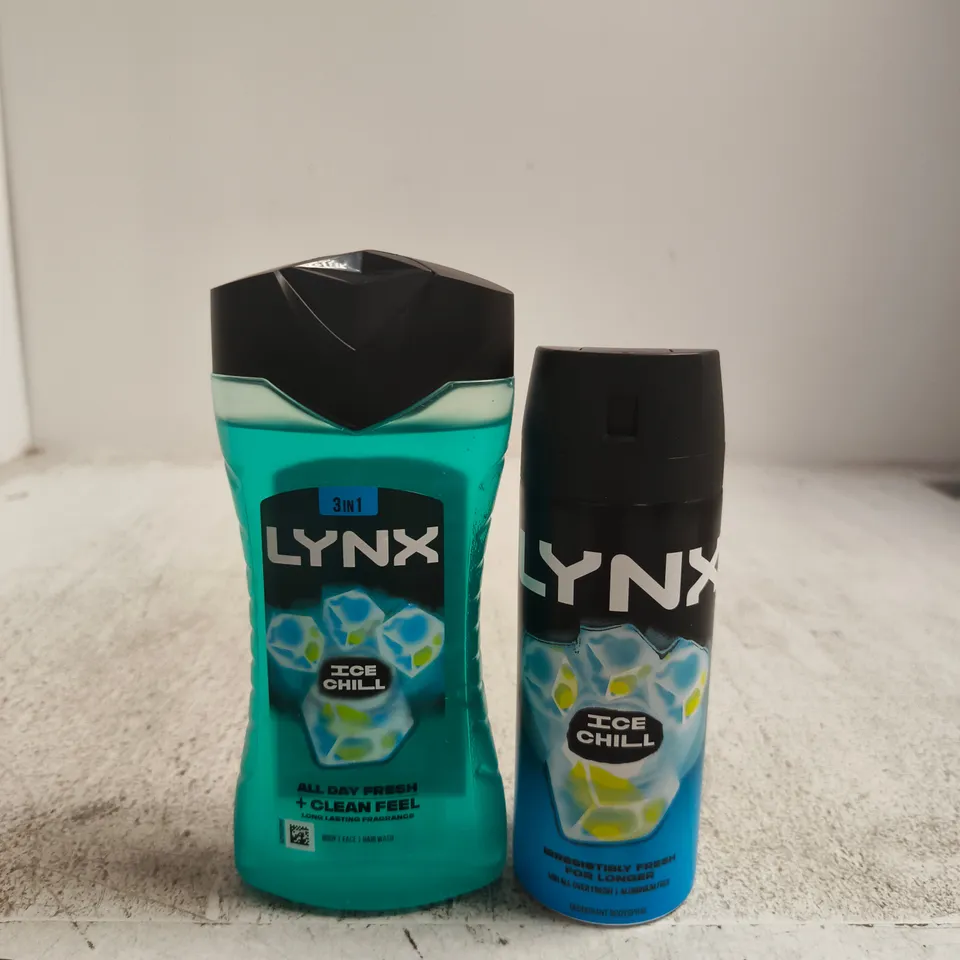 LYNX ICE CHILL 3-IN-1 BODY WASH & BODY SPRAY GIFT SET (150ML + 225ML)