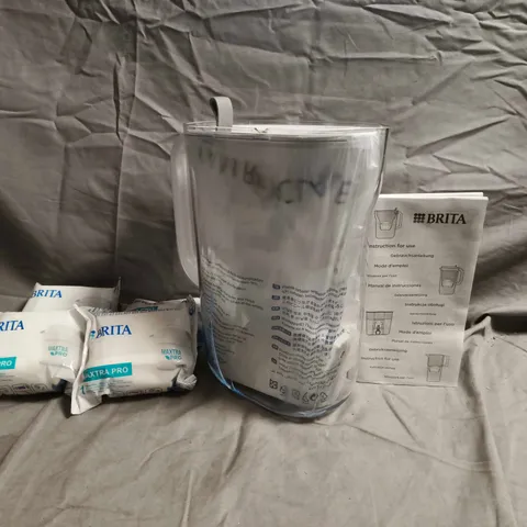BRITA WATER FILTER JUG WITH MAXTRA PRO CARTRIDGES & MANUAL