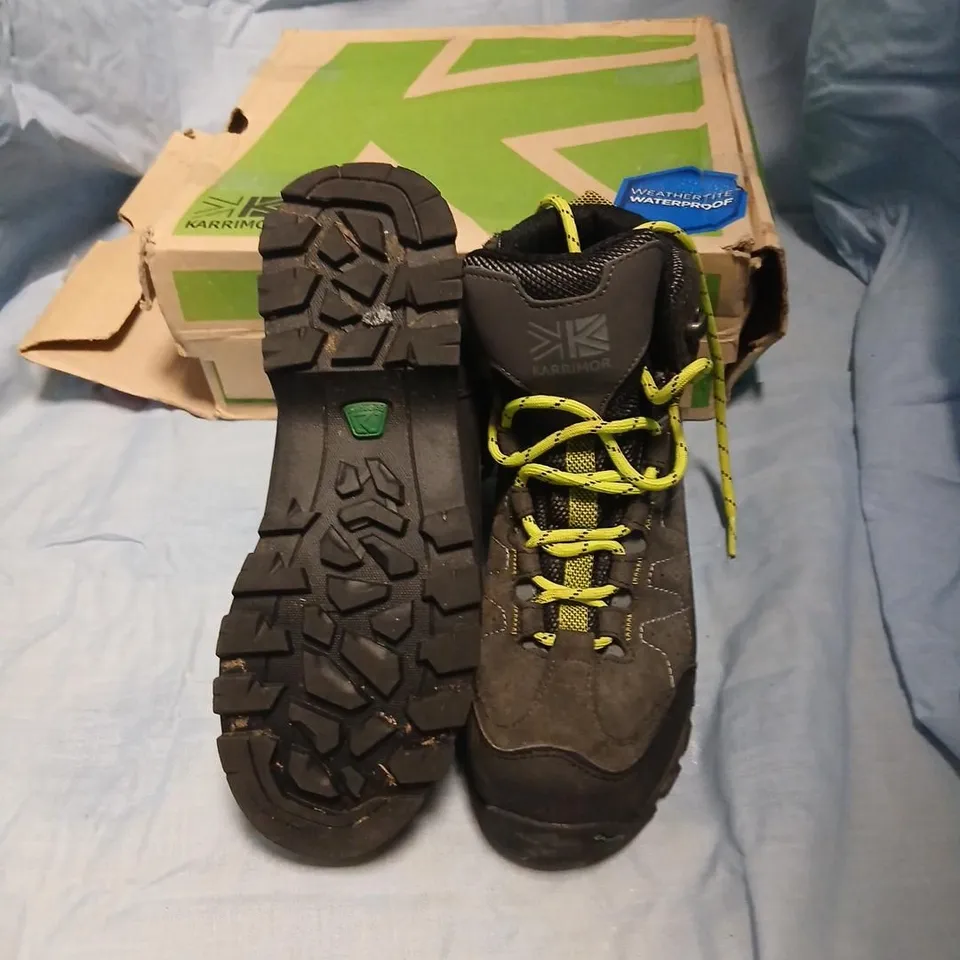 KARRIMOR HOT ROCK BT WALKING BOOTS – WEATHERTITE WATERPROOF, CHARCOAL/GREEN, UK 3 (EU 35.5)